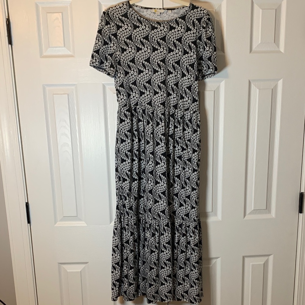 Boden Black and White Maxi Dress